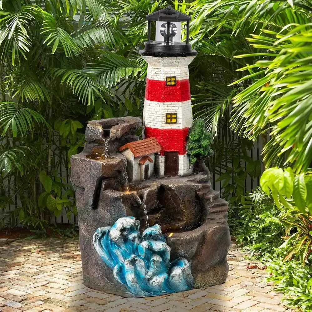Outdoor Waterfall Fountain for Garden and Deck Relaxation