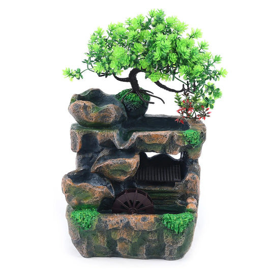 Indoor Room Fountain Waterfall Decor With Colour Changing LED Lighting