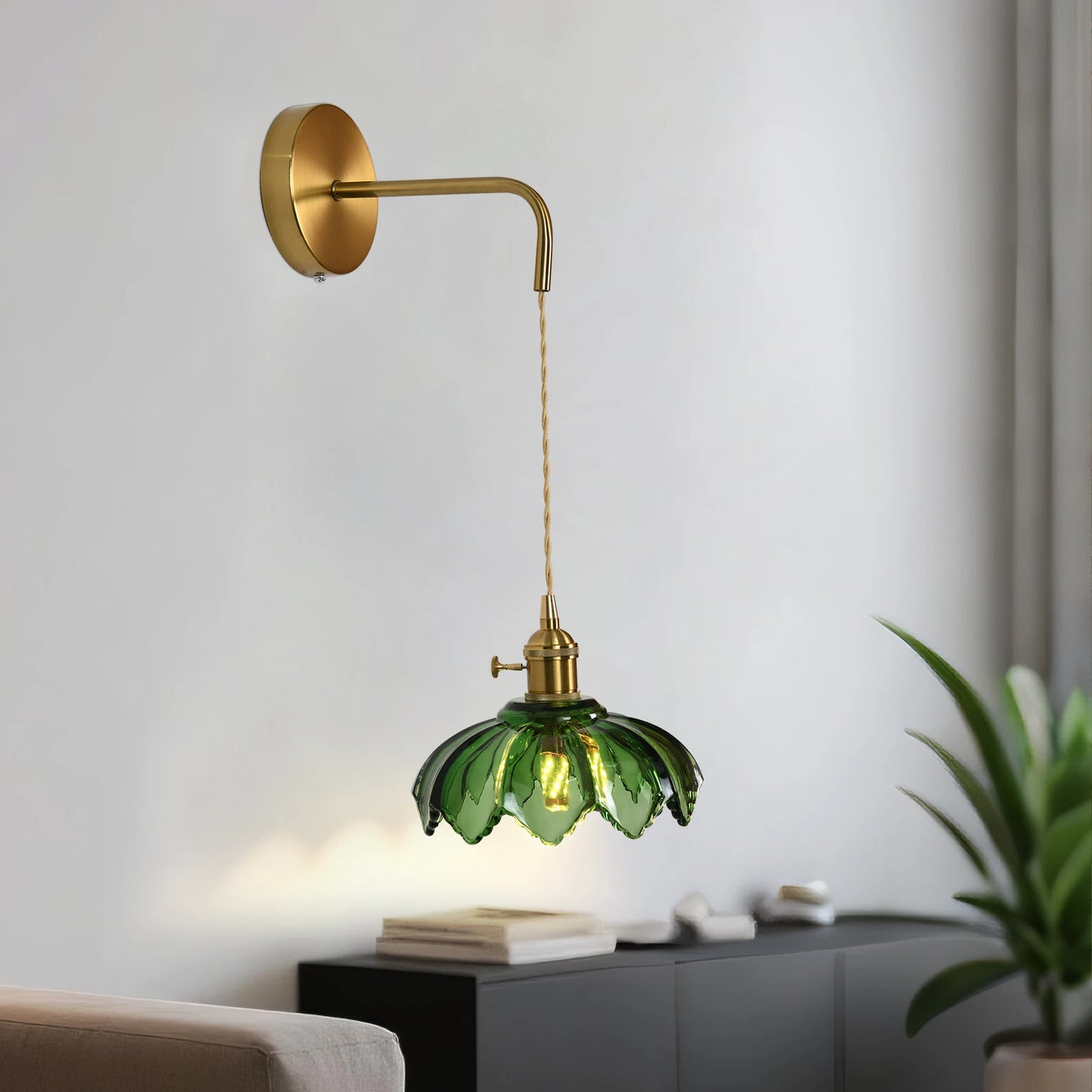 GreeLustr Simple LED Wall Lamp Fixtures Copper Indoor