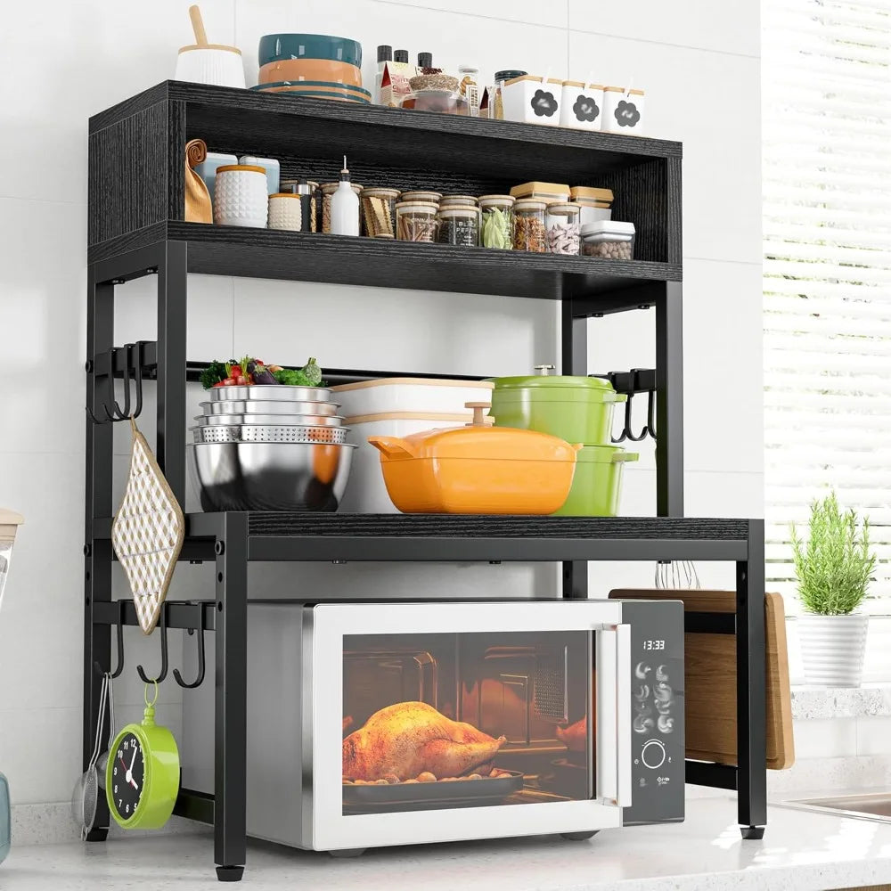 XMSJ Microwave Stand 4 Tier Kitchen Countertop Organizer