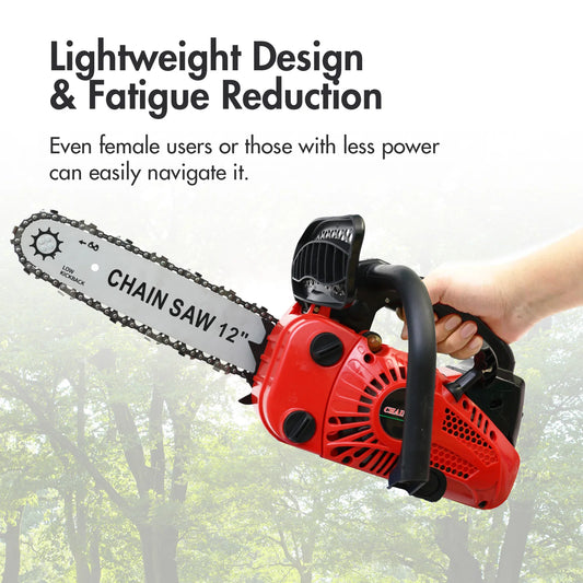Gasoline Portable Chainsaw 2 Stroke 25.4cc 1000W Tree Trimming