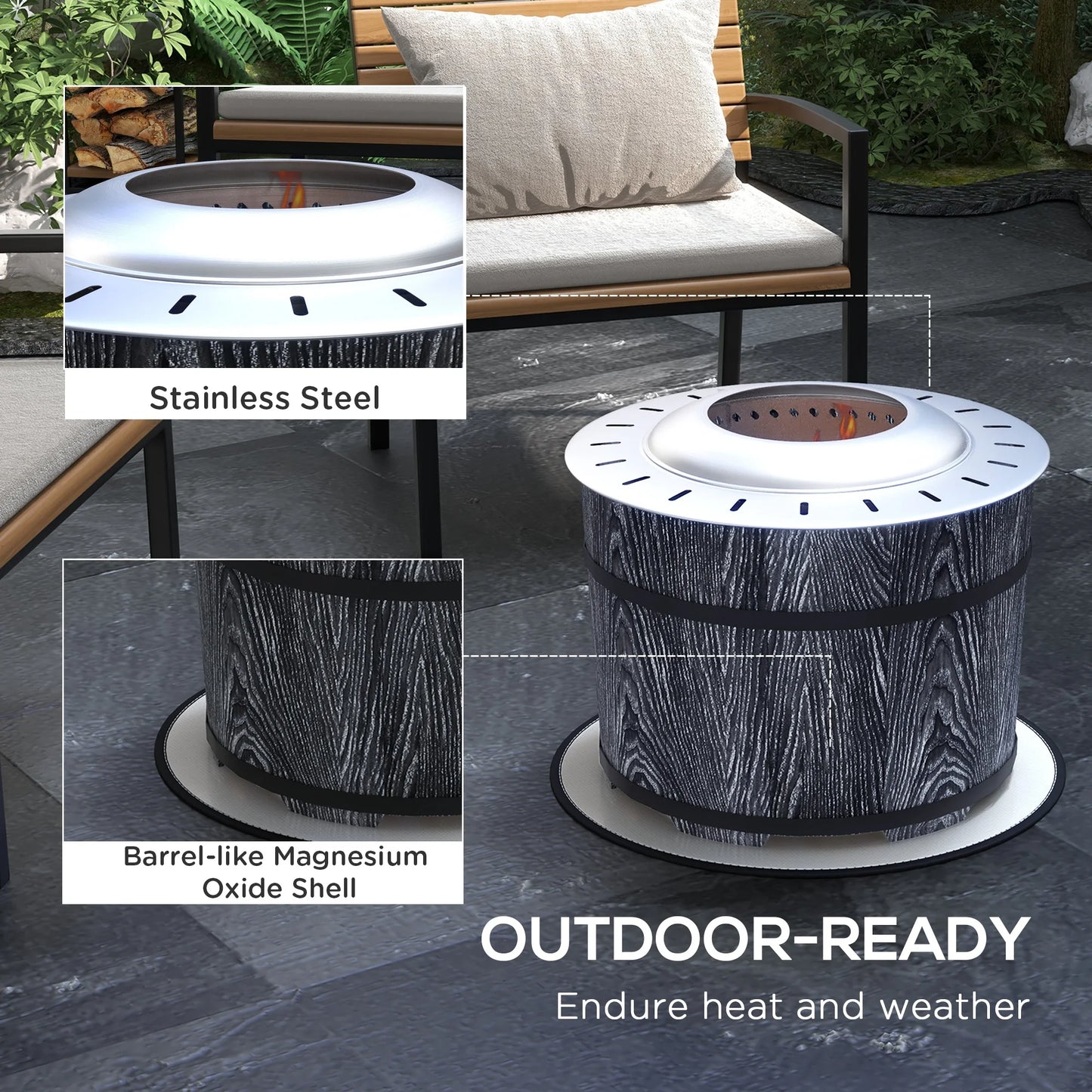 Smokeless Fire Pit With Mat