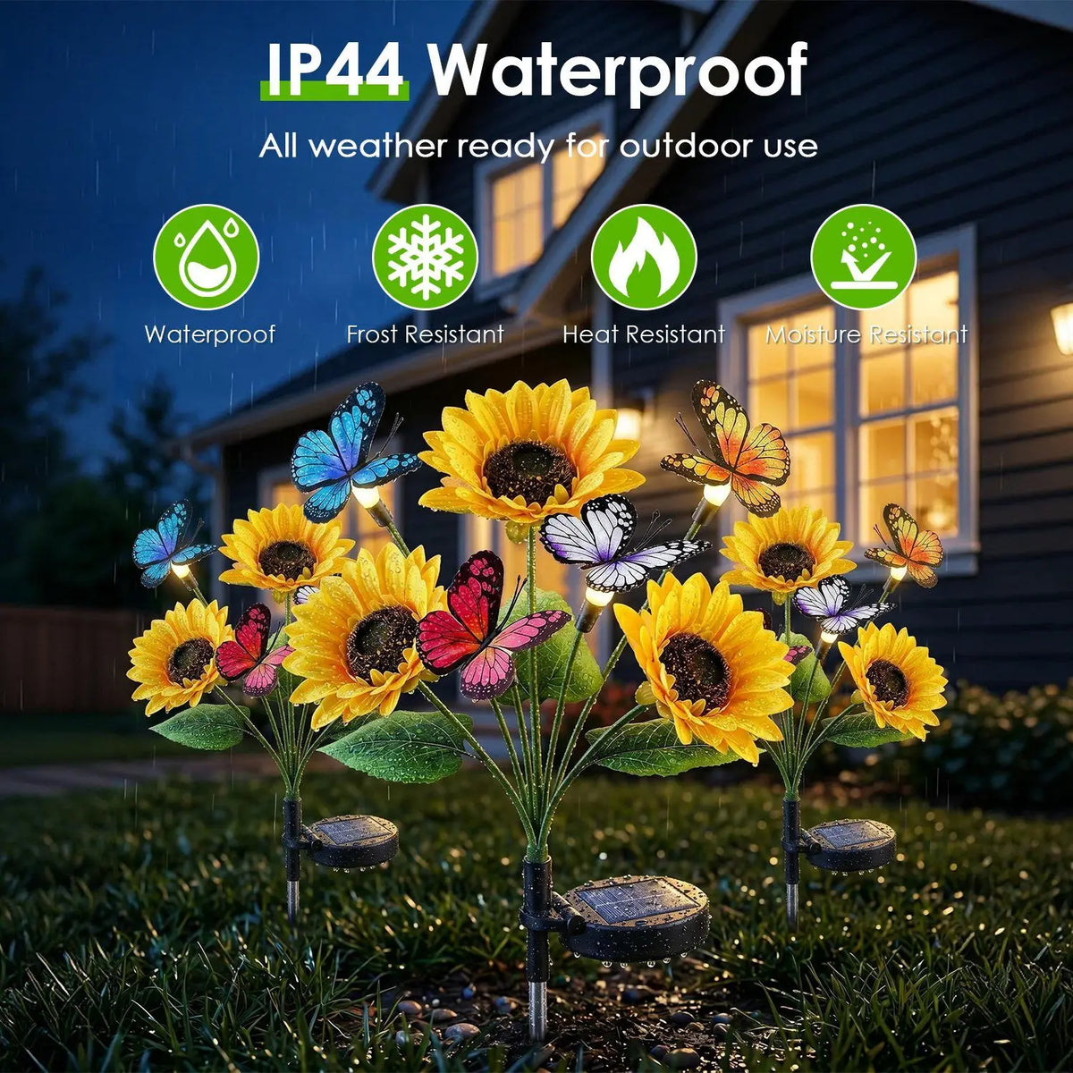 Solar Sunflower Outdoor Garden Lights Waterproof Decorative Landscape Lighting