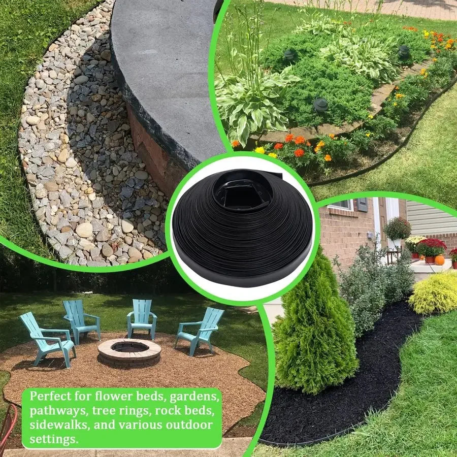 XMSJ Landscape Edging With Connectors And Spikes For Garden