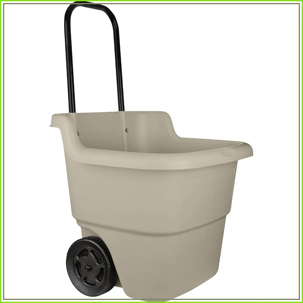 Lightweight Resin Utility Cart On Wheels For Gardening And Home