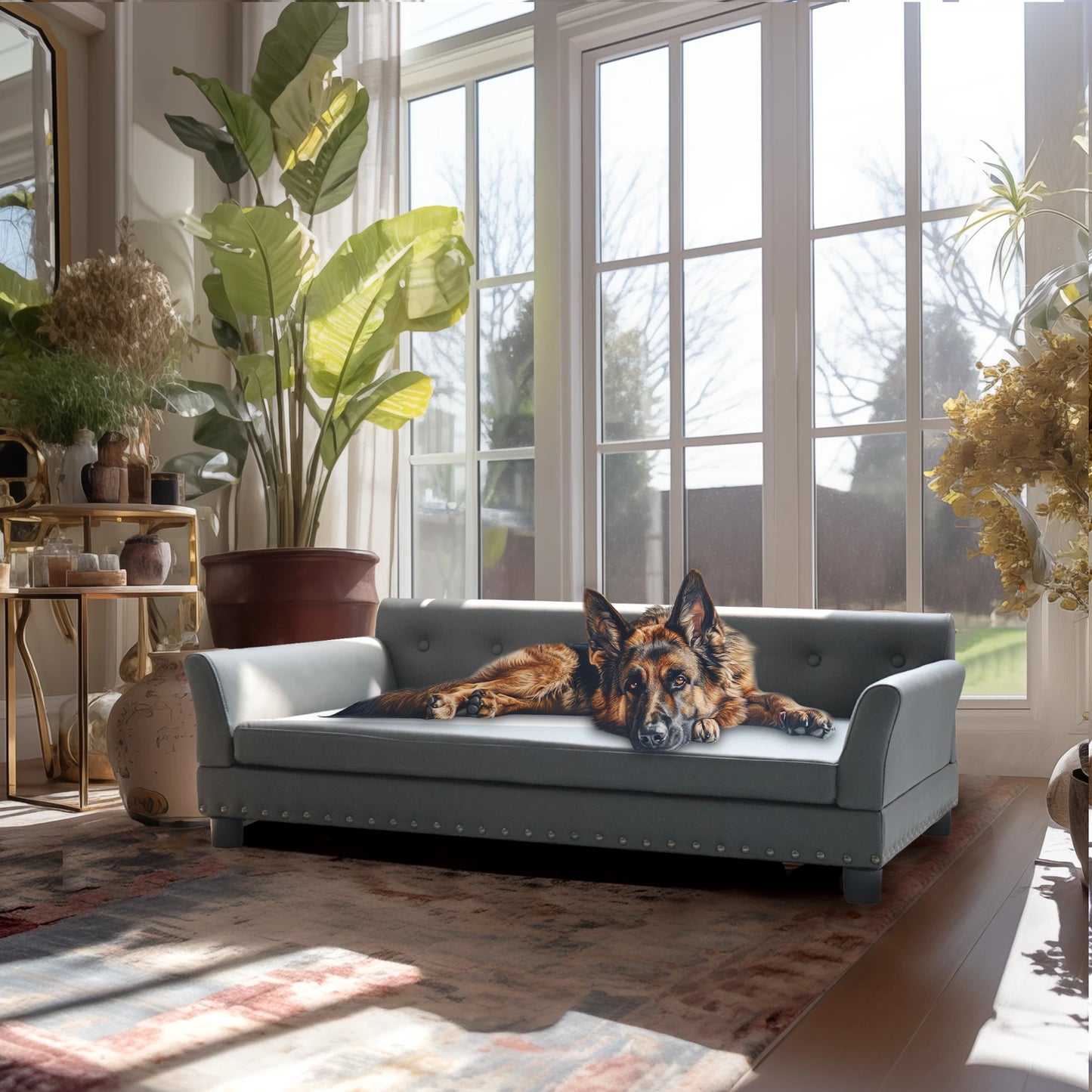 BINGOPAW Elevated Rectangle Dog Bed Durable Sofa For Dogs