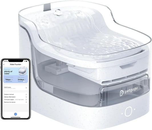 Ultra Quiet Pet Water Fountain With WiFi And 8-Layer Filter