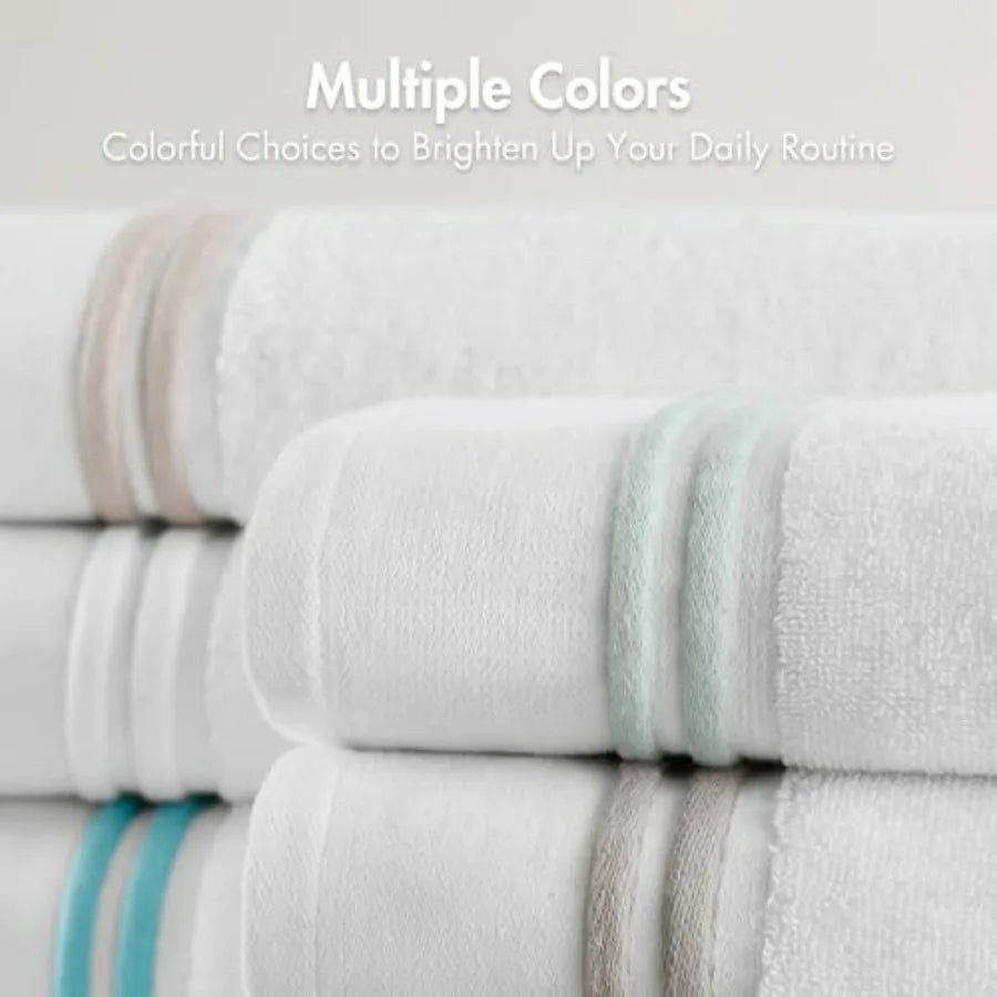 Six-Piece Cotton Bath Towel Set 600 GSM Quick Dry Hotel