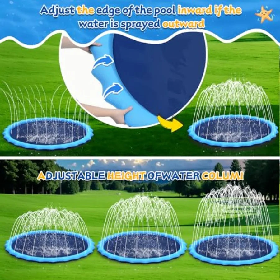 Splash Pad Sprinkler For Kids And Dogs Outdoor Water Play