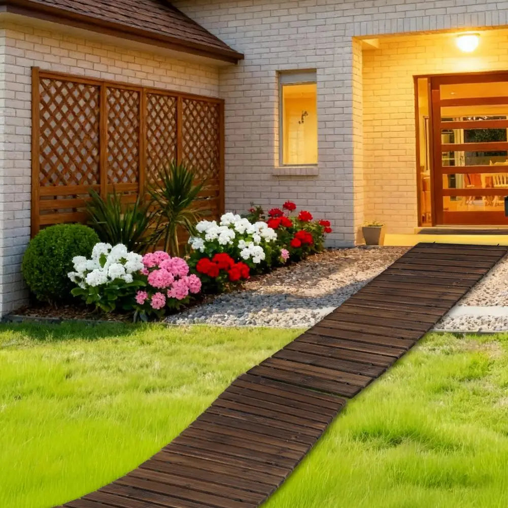 Wooden Garden Pathway Roll Out Walkway Bridge Outdoor Use