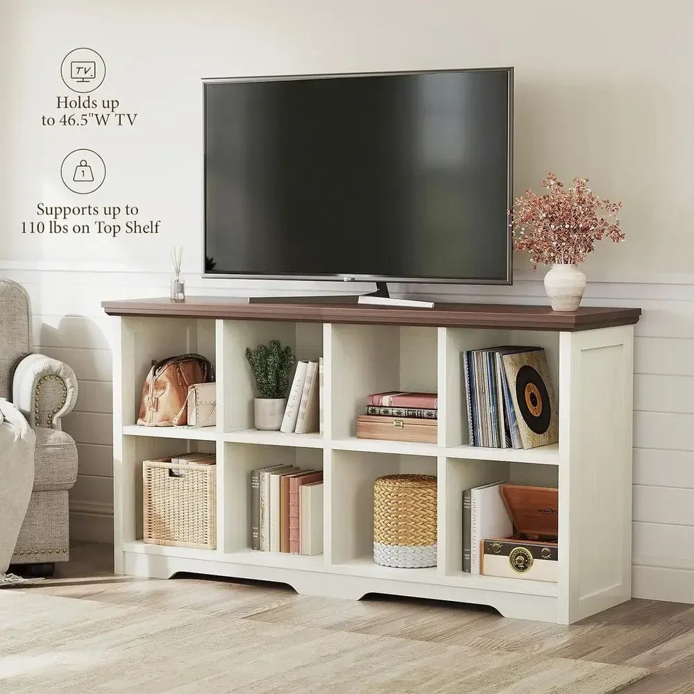 OiGo 8 Cube Organizer Bookcase With Open Shelves And Storage