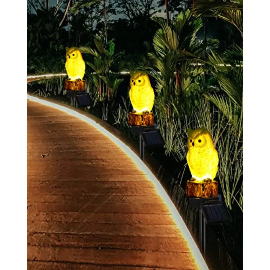 Solar Decorative Garden Stake Lights Waterproof Animal Figurine for Pathway