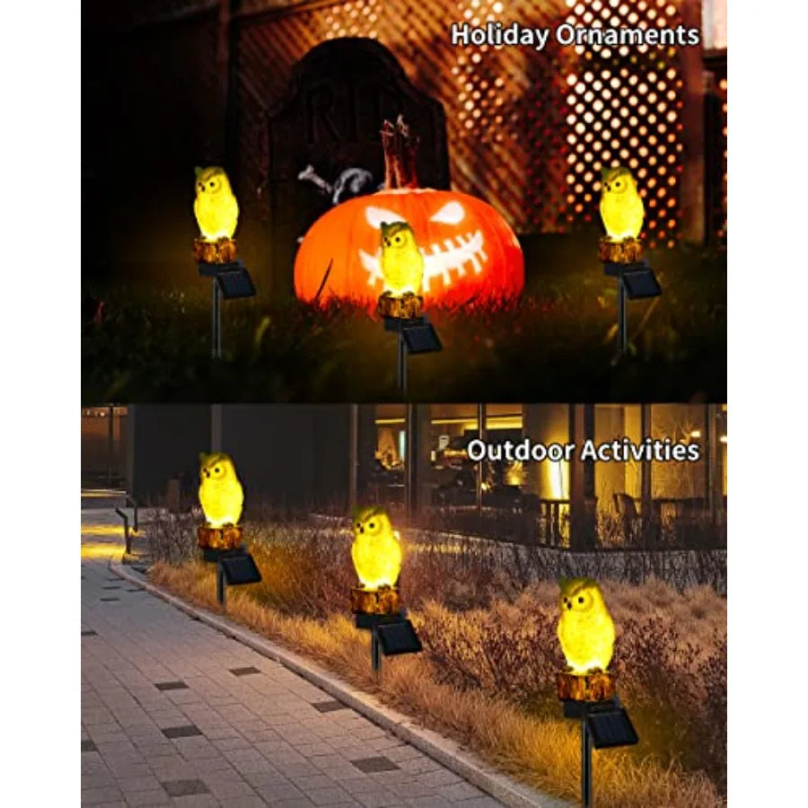 Solar Decorative Garden Stake Lights Waterproof Animal Figurine for Pathway