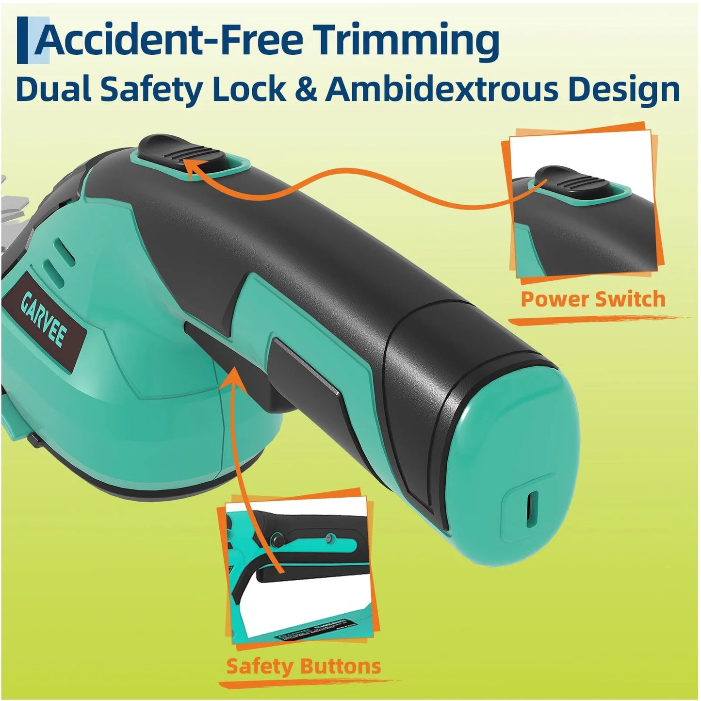 TWISTER.CK Versatile Wireless 2-in-1 Grass Shear And Shrub Trimmer