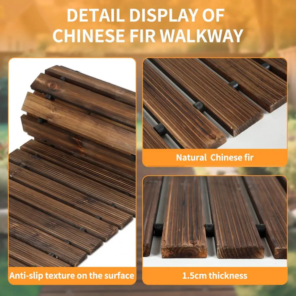 Wooden Garden Pathway Roll Out Walkway Bridge Outdoor Use