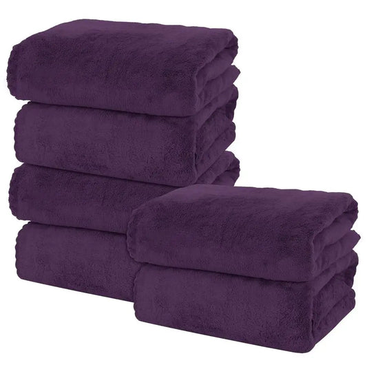 Premium Microfiber Bath Towel Set Quick Dry Absorbent 6 Pack