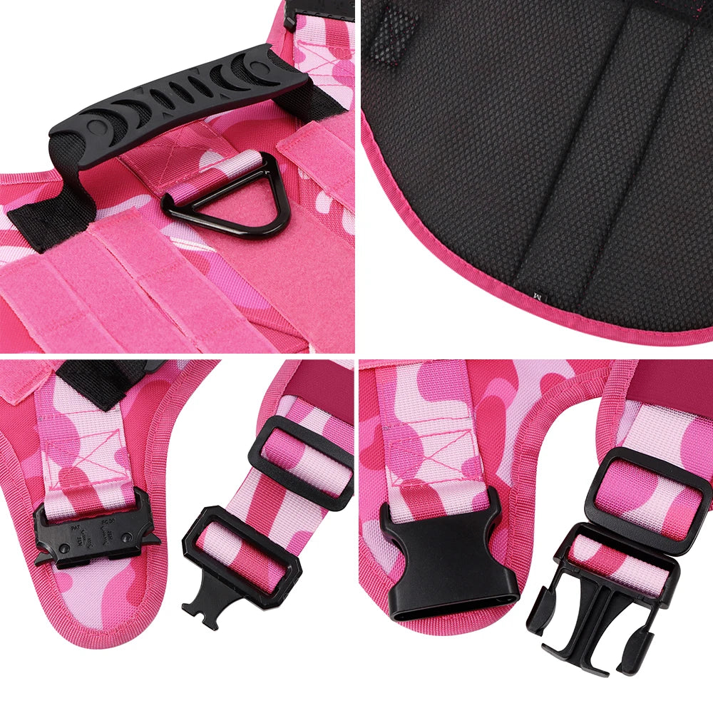 Petravel Military Camouflage Dog Harness Adjustable Vest