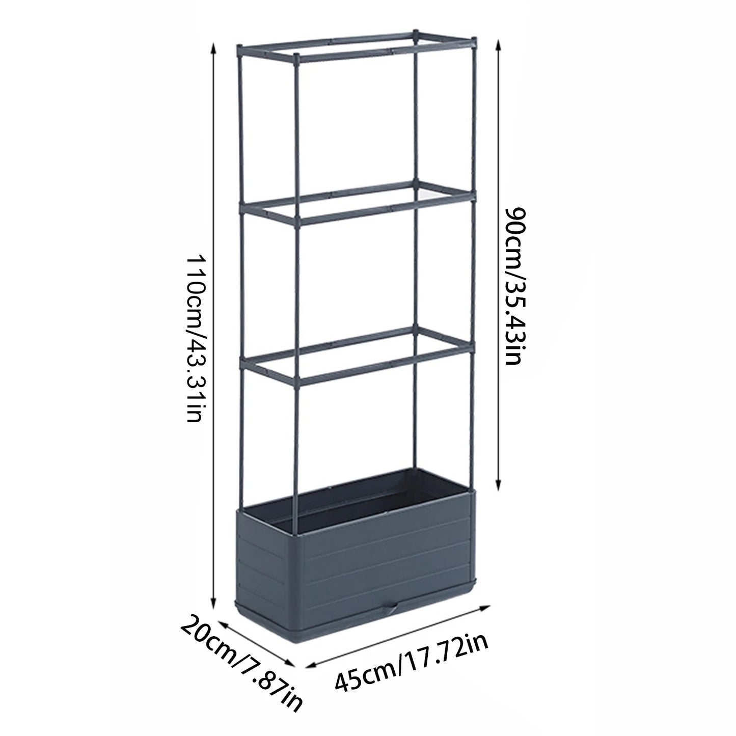 Raised Garden Bed Planter With Trellis For Climbing Vegetables