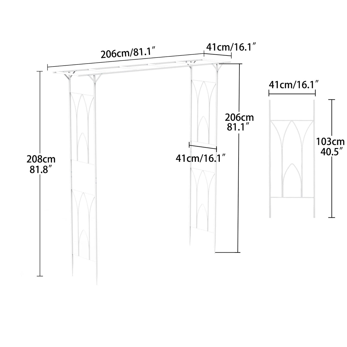 Strong Metal Garden Arch For Outdoor Wedding and Patio