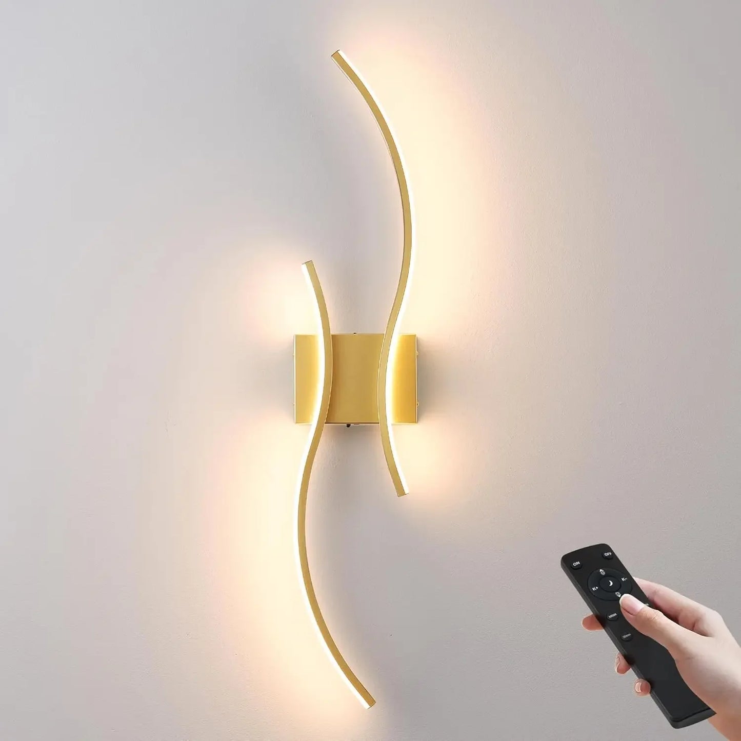 Battery Operated LED Wall Sconces Set Of Two With Remote