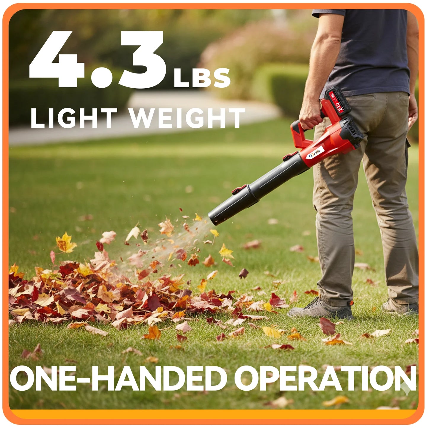 Cordless Leaf Blower 650 CFM 21V Battery