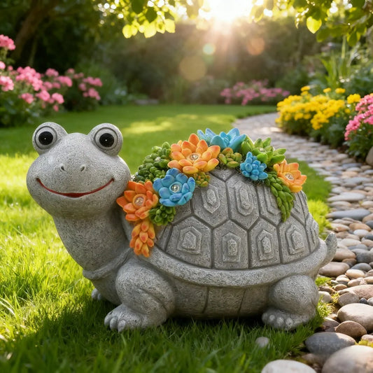 Solar Powered Garden Animal Statue Decor For Outdoor Landscaping
