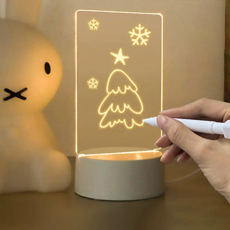 Led Luminous Message Board USB Light Desk Lamp Creative Gift