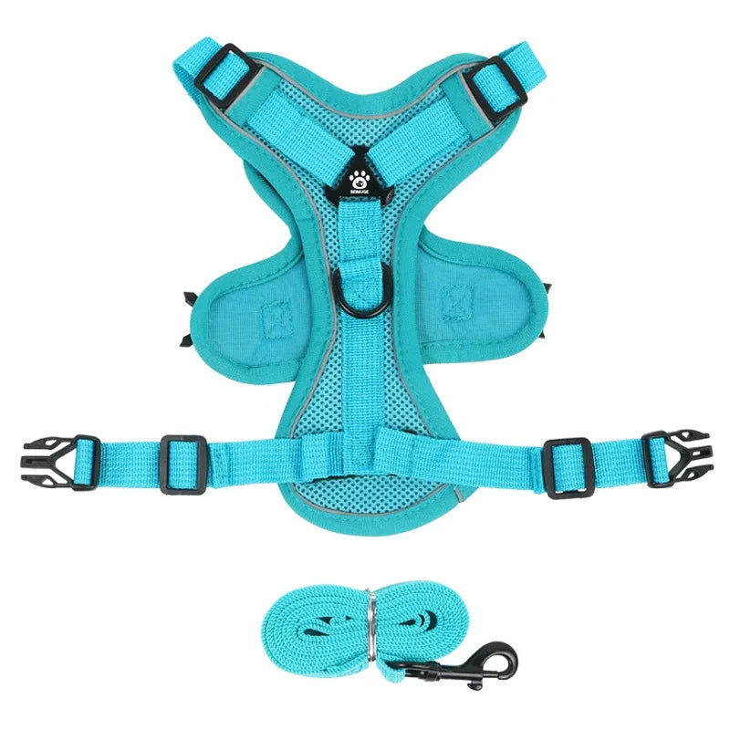 NONECN No Pull Dog Harness and Leash Set Reflective Adjustable