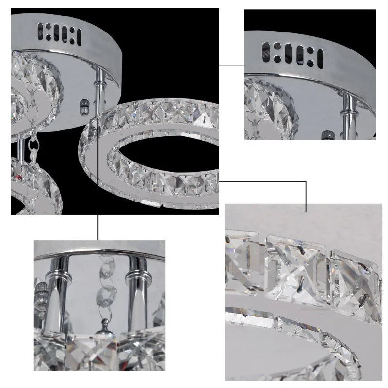 GreeLustr Modern Pendant Crystal Ring Ceiling Lamp