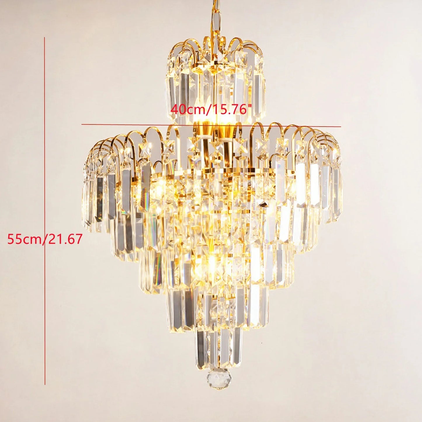 LED Crystal Chandelier Luxury Ceiling Light E14 Pendant