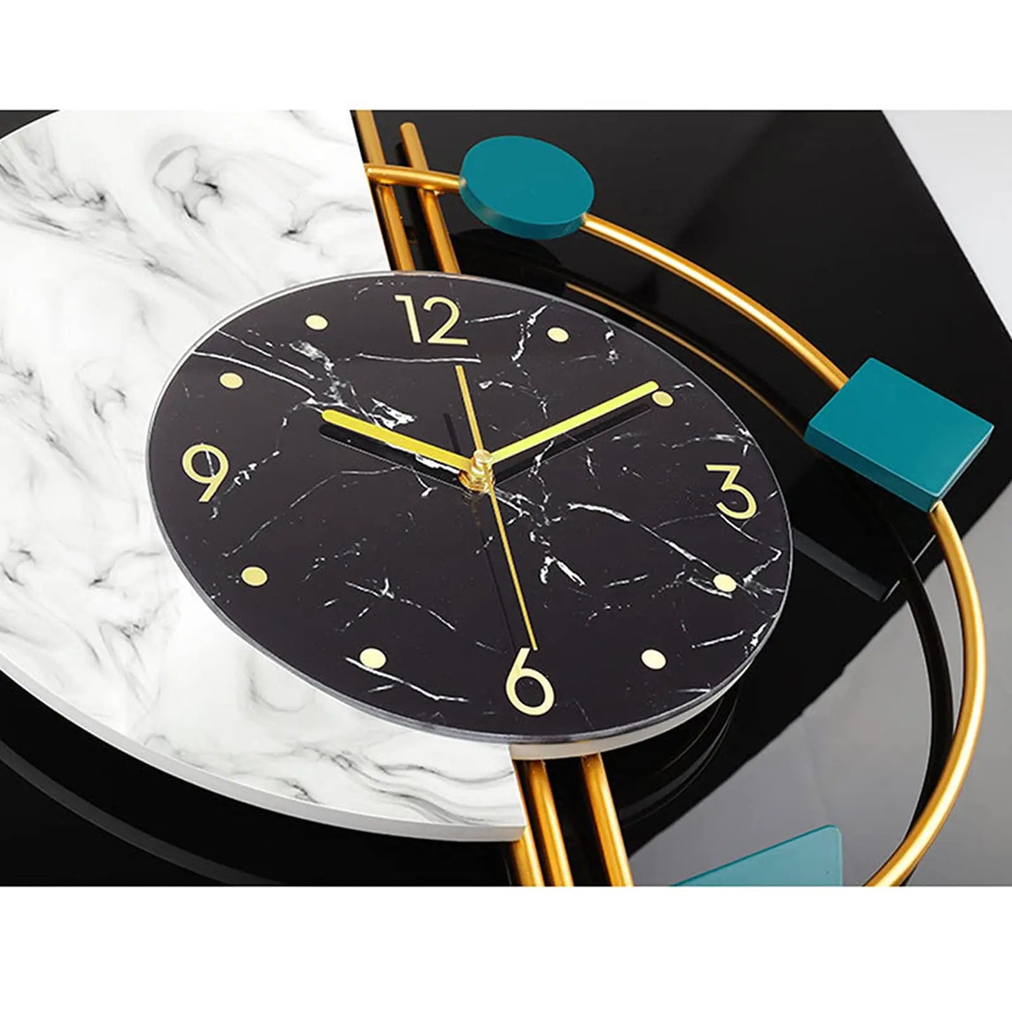 Marble Nordic Style Wall Clock Silent Battery Operated