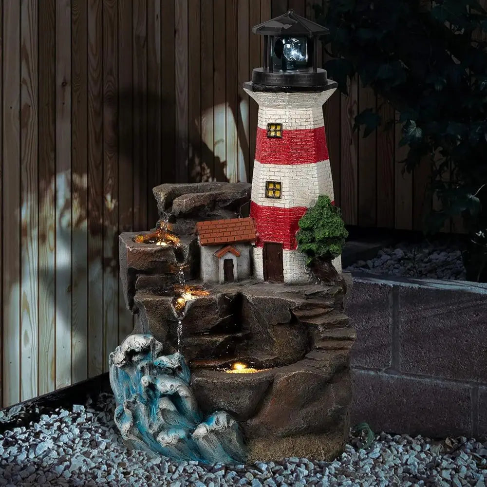 Outdoor Waterfall Fountain for Garden and Deck Relaxation