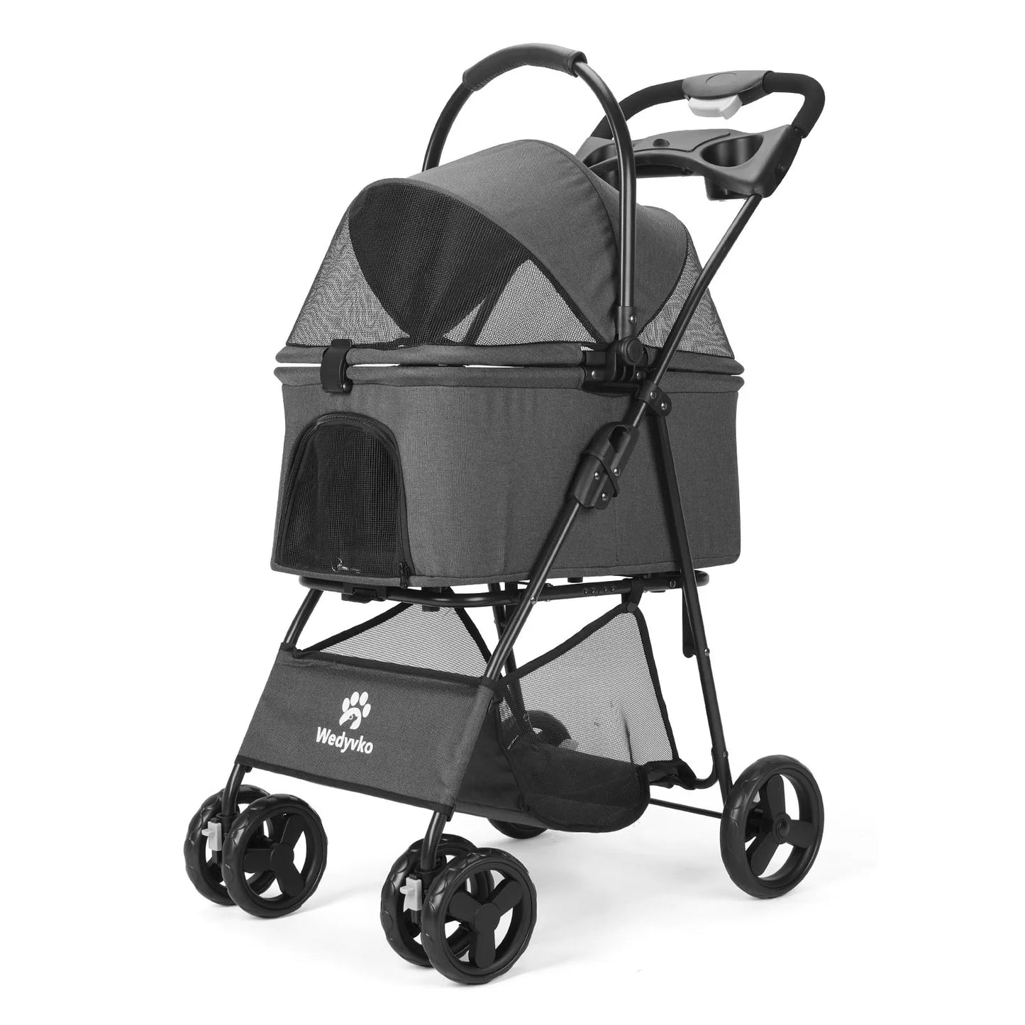 3 In 1 Pet Stroller With Removable Carrier All-Terrain Waterproof