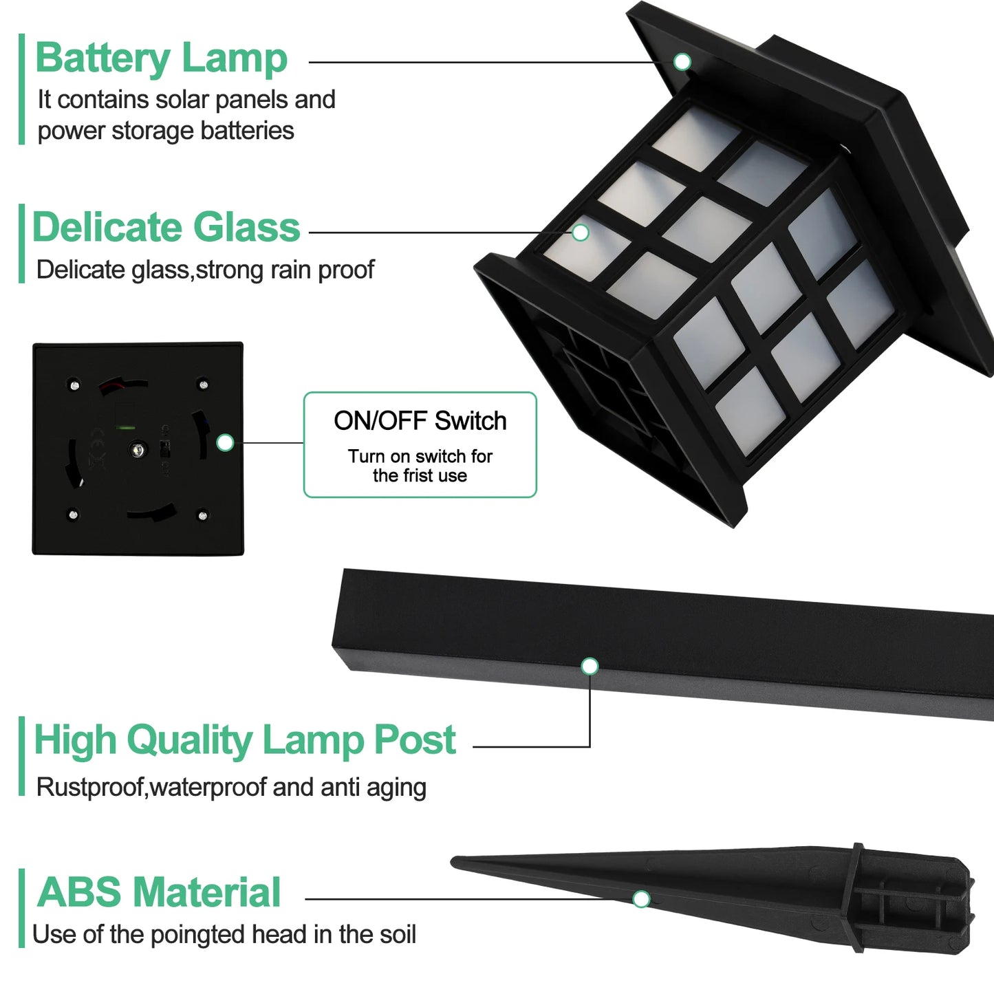 Solar Ground Plug Lights 12 Piece Set Outdoor Garden Lighting