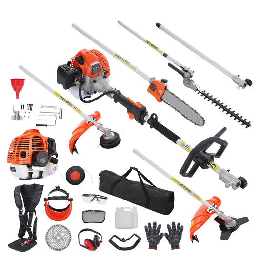 SucceBuy 33cc Gas Six In One Hedge Cutter Pole Saw