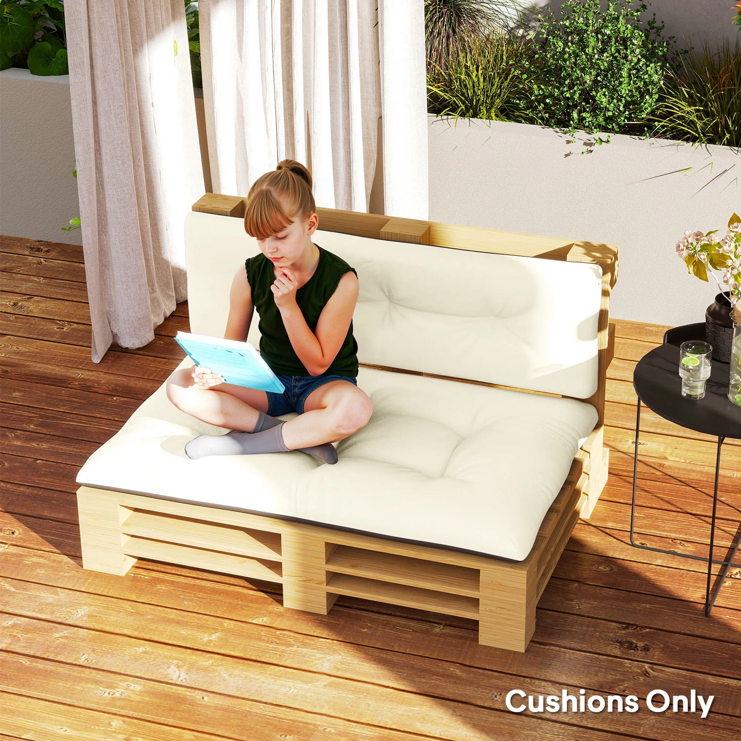 Two Seat Pallet Cushions For Outdoor Patio Sofa Furniture