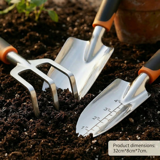 Precise Control Stainless Steel Garden Tools Set With Ergonomic Trowels