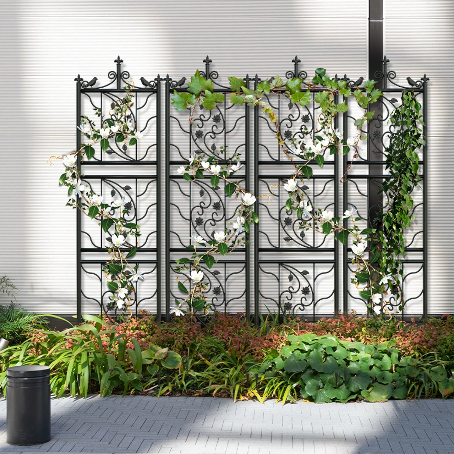 Garden Trellis Outdoor Metal Fence Decorative Lattice Panel For Climbing Plants