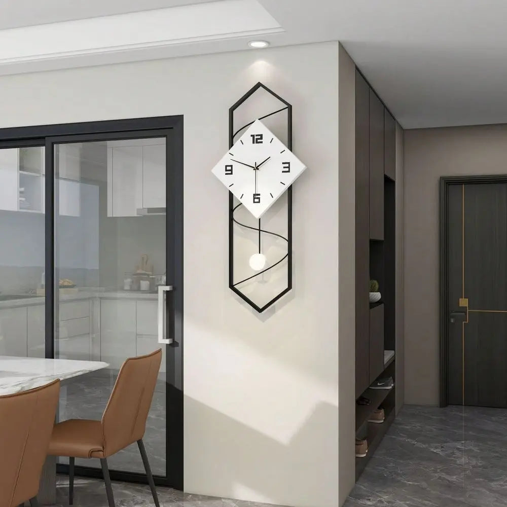 Decorative Modern Wall Clock Quartz Movement Silent Battery Operated