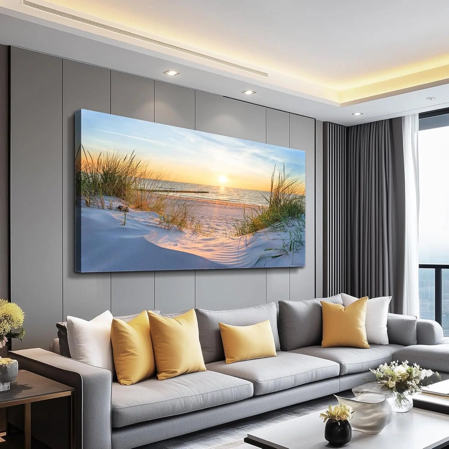 Ocean Landscape Canvas Wall Art Framed Decor