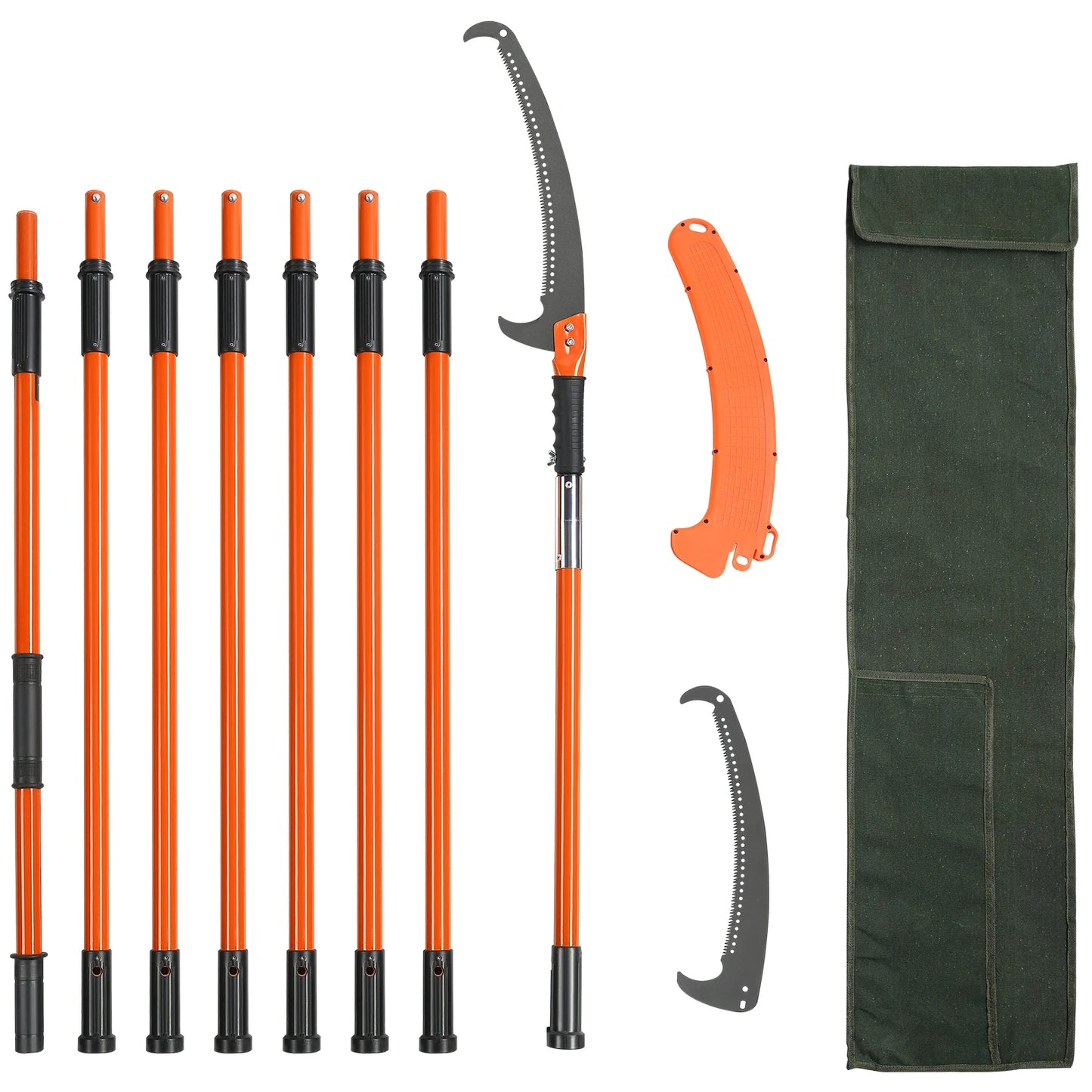 SucceBuy Extendable Pole Saw Tree Pruner With Aluminum Handle