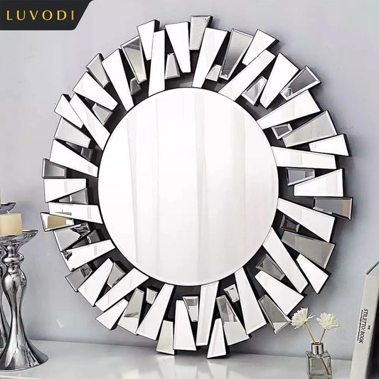 LUVODI Starburst Round Wall Mirror