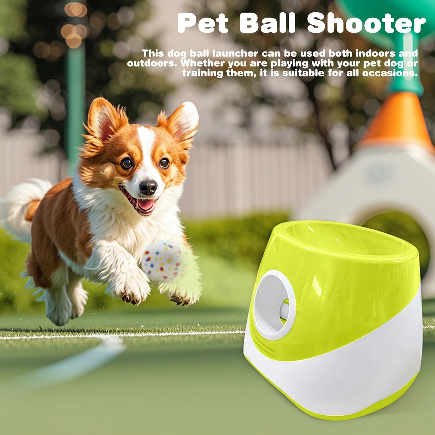 Automatic Ball Launcher For Small Breeds With 3 Tennis Balls
