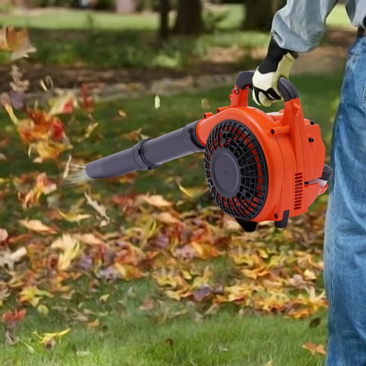 Gas Leaf Blower 25.4cc 2-Stroke, Commercial Handheld Tool