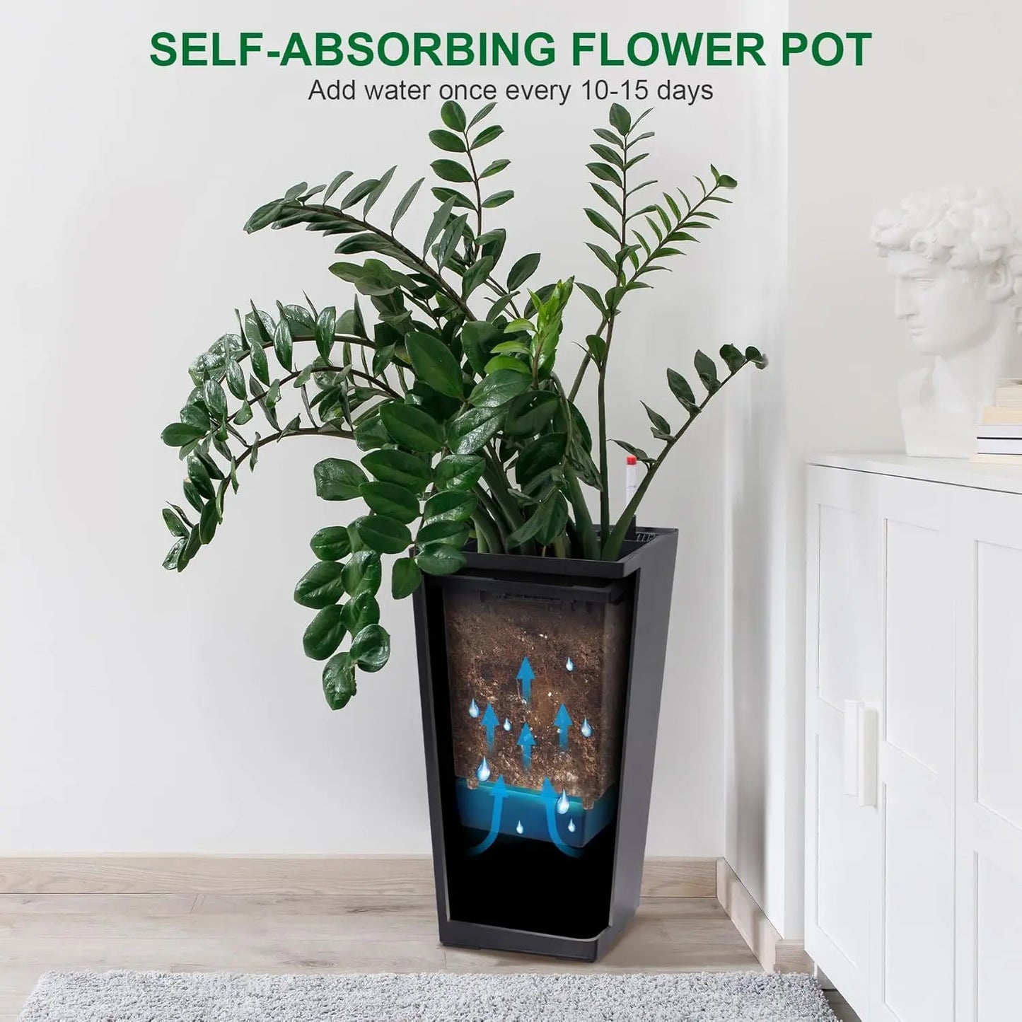 HobbyLane Two-Piece Indoor Outdoor Planters With Shelf Insert