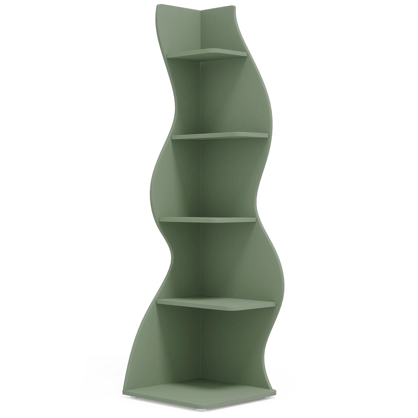 Tribesigns 5-Tier Corner Shelf Modern Wall Bookcase Storage Rack