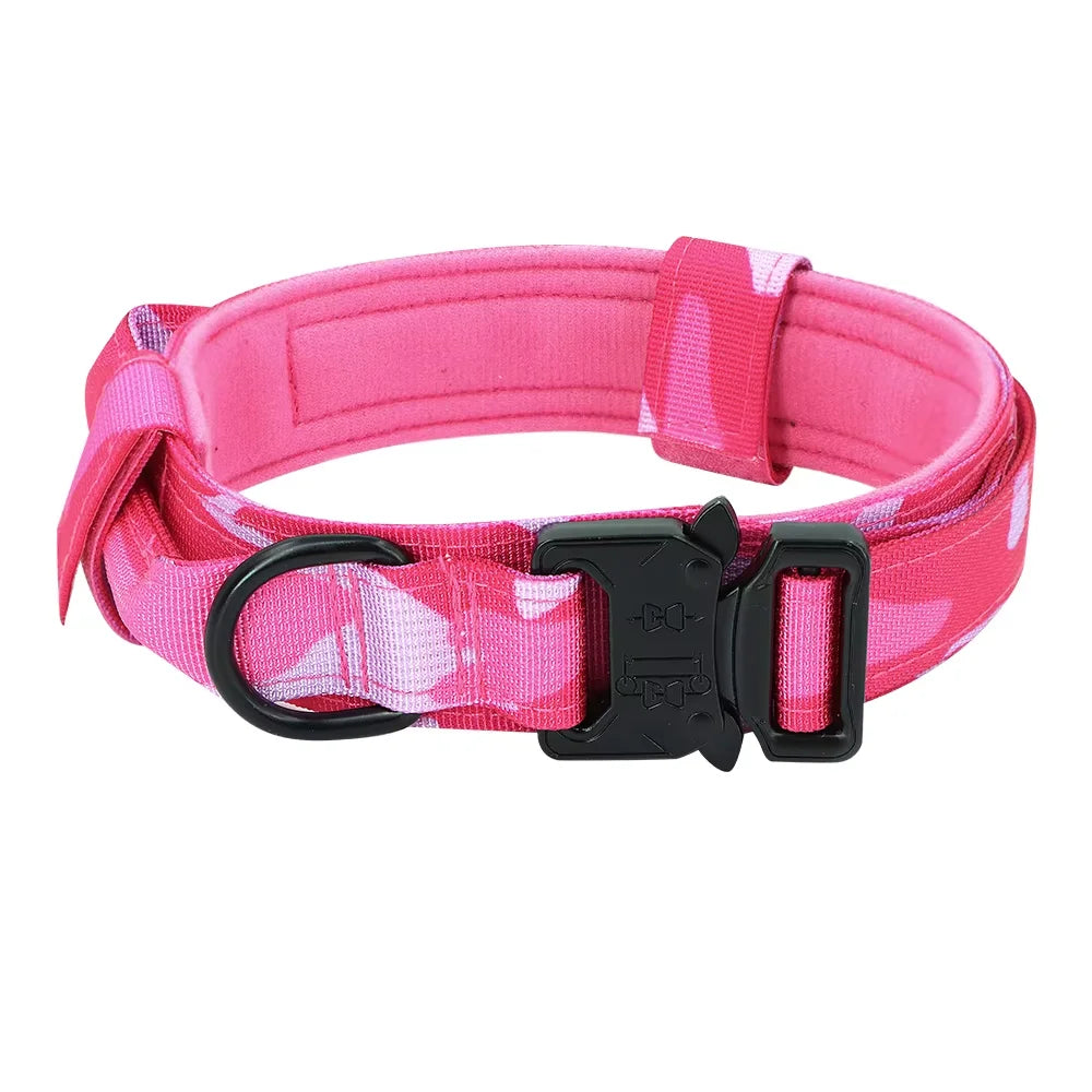 Adjustable Dog Training Collar Tactical Leash Set With Control Handle