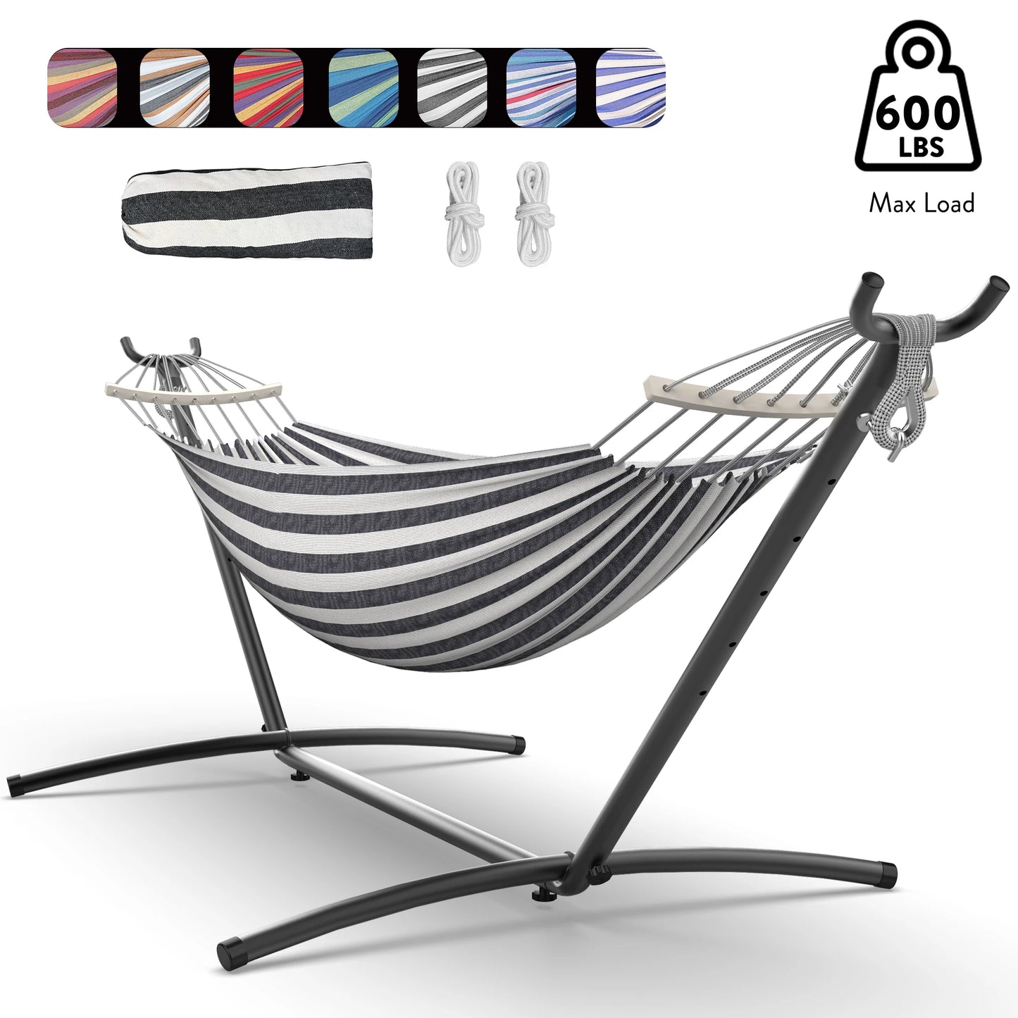 Gyroor Adjustable Stand Hammock 600 Lb Capacity With Storage Bag