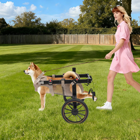 Bymaocar Adjustable Aluminum Dog Wheelchair For Hind Leg Support