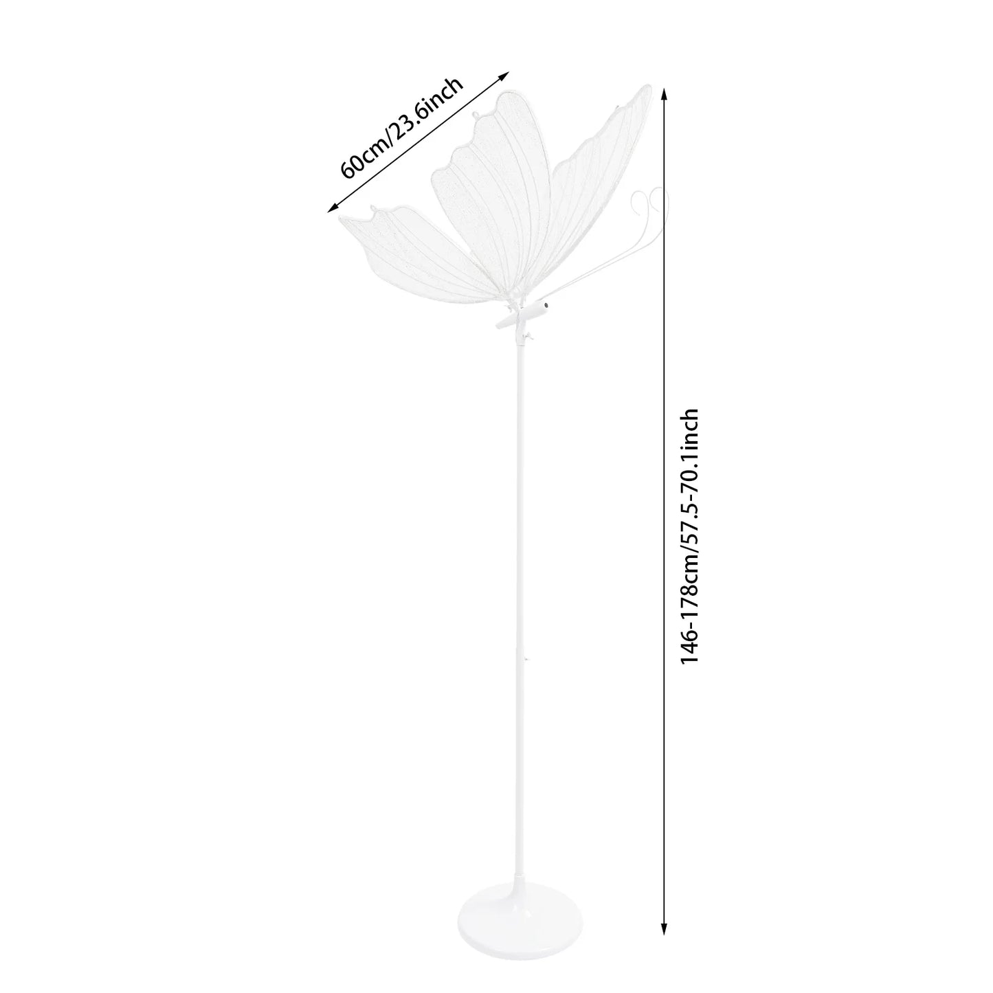 2-Pack Romantic Butterfly Floor Lamp Set With LED Wedding Lights